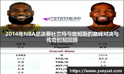 2014年NBA总决赛杜兰特与詹姆斯的巅峰对决与传奇时刻回顾